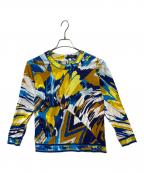 LEONARDレオナール）の古着「総柄長袖カットソー」｜ネイビー