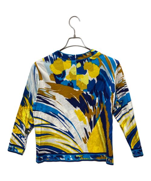 LEONARD（レオナール）LEONARD (レオナール) 総柄長袖カットソー ネイビー サイズ:Ｌの古着・服飾アイテム