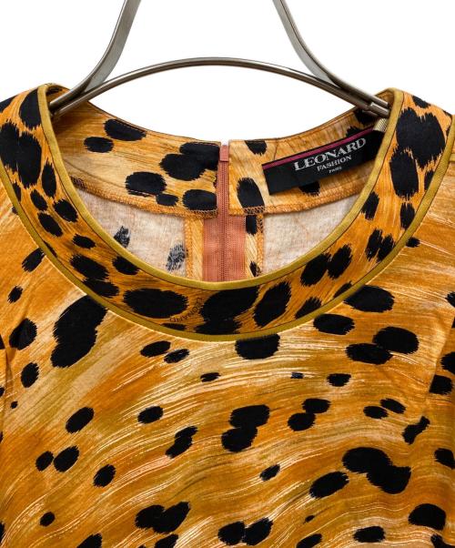 LEONARD（レオナール）LEONARD (レオナール) 半袖カットソー ブラウン サイズ:Mの古着・服飾アイテム