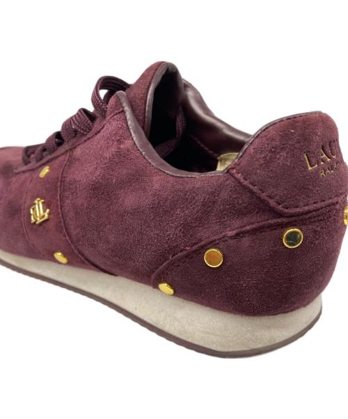 LAUREN RALPH LAUREN（ローレンラルフローレン）LAUREN RALPH LAUREN (ローレンラルフローレン) スタッズスニーカー レッド サイズ:38の古着・服飾アイテム