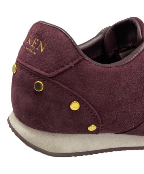 LAUREN RALPH LAUREN（ローレンラルフローレン）LAUREN RALPH LAUREN (ローレンラルフローレン) スタッズスニーカー レッド サイズ:38の古着・服飾アイテム