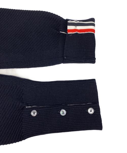 THOM BROWNE. NEW YORK（トムブラウン ニューヨーク）THOM BROWNE. NEW YORK (トムブラウンニューヨーク) トリコロールクルーネックニット ネイビー サイズ:1の古着・服飾アイテム