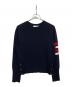 THOM BROWNE. NEW YORK（トムブラウンニューヨーク）の古着「トリコロールクルーネックニット」｜ネイビー