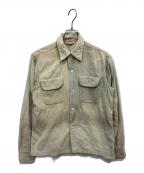 Pilgrimピルグリム）の古着「50's～ コーデュロイ開襟シャツ」｜アイボリー