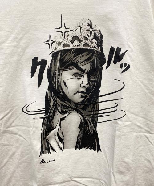KOLOR（カラー）KOLOR (カラー) AC部 (エーシーブ) グラフィックTシャツ ホワイト サイズ:2の古着・服飾アイテム