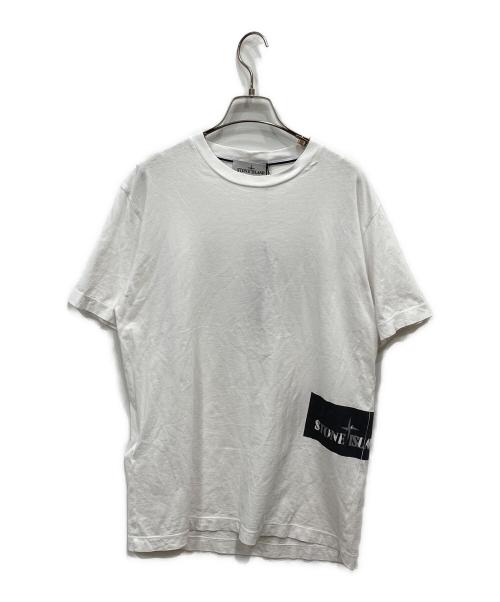 STONE ISLAND（ストーンアイランド）STONE ISLAND (ストーンアイランド) プリントTシャツ ホワイト サイズ:Ｌの古着・服飾アイテム