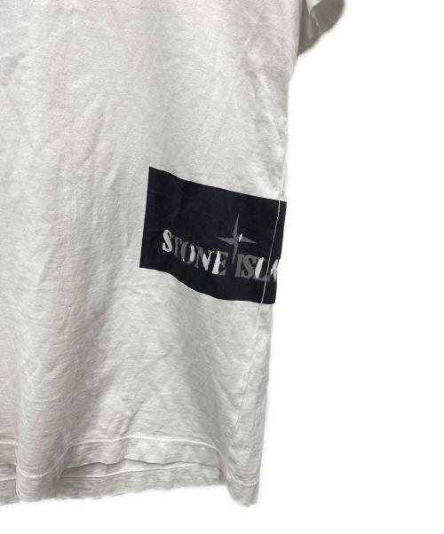 STONE ISLAND（ストーンアイランド）STONE ISLAND (ストーンアイランド) プリントTシャツ ホワイト サイズ:Ｌの古着・服飾アイテム