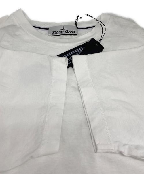 STONE ISLAND（ストーンアイランド）STONE ISLAND (ストーンアイランド) プリントTシャツ ホワイト サイズ:Ｌの古着・服飾アイテム