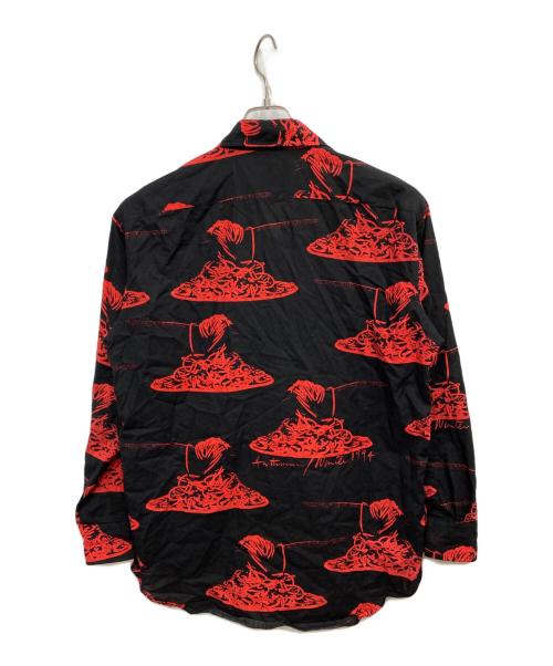 PAUL SMITH（ポールスミス）PAUL SMITH (ポールスミス) 総柄シャツ ブラック×レッド サイズ:Ｍの古着・服飾アイテム