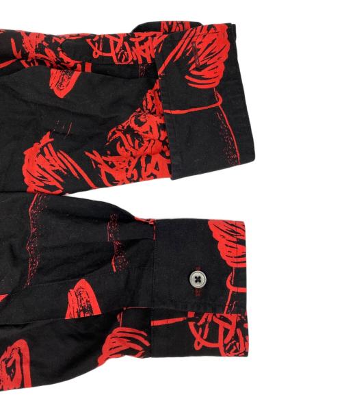 PAUL SMITH（ポールスミス）PAUL SMITH (ポールスミス) 総柄シャツ ブラック×レッド サイズ:Ｍの古着・服飾アイテム