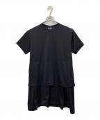 COMME des GARCONS HOMME PLUSコムデギャルソンオムプリュス）の古着「レイヤードロングTシャツ」｜ブラック