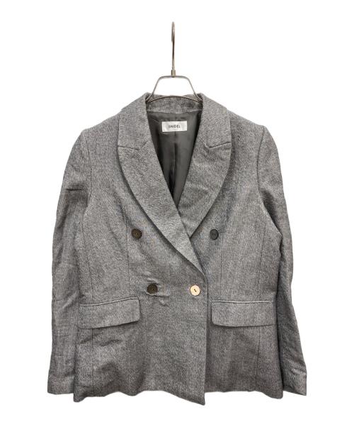 Snidel（スナイデル）Snidel (スナイデル) ヘリンボーンリネンジャケット グレーの古着・服飾アイテム