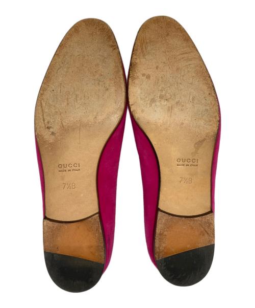 GUCCI（グッチ）GUCCI (グッチ) スウェードパンプス ピンク サイズ:7　1/2の古着・服飾アイテム