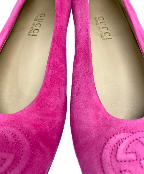 GUCCI（グッチ）GUCCI (グッチ) スウェードパンプス ピンク サイズ:7　1/2の古着・服飾アイテム