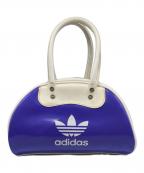 adidasアディダス）の古着「エナメルミニボストンバッグ」｜ホワイト×ブルー