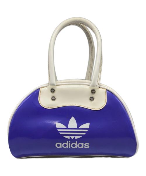adidas（アディダス）adidas (アディダス) エナメルミニボストンバッグ ホワイト×ブルーの古着・服飾アイテム