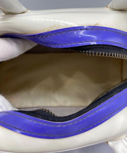 adidas（アディダス）adidas (アディダス) エナメルミニボストンバッグ ホワイト×ブルーの古着・服飾アイテム