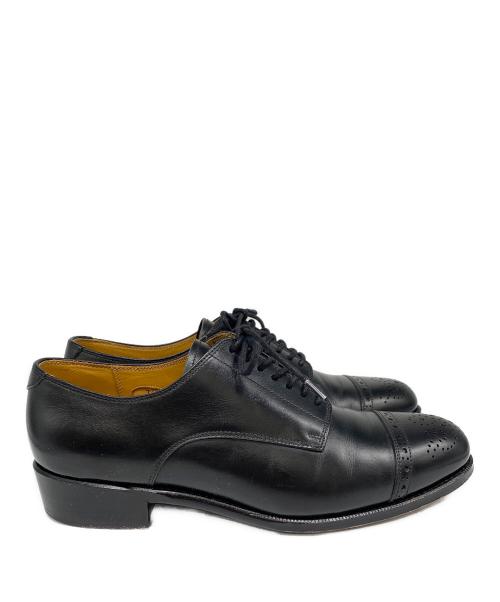 raymar（レイマー）RAYMAR (レイマー) ホールパンチドキャップトゥ  レザーシューズ ブラック サイズ:71/2の古着・服飾アイテム