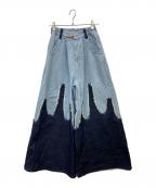 PAMEO POSEパメオポーズ）の古着「SAGURADA FAMILIA DENIM WIDE」｜インディゴ