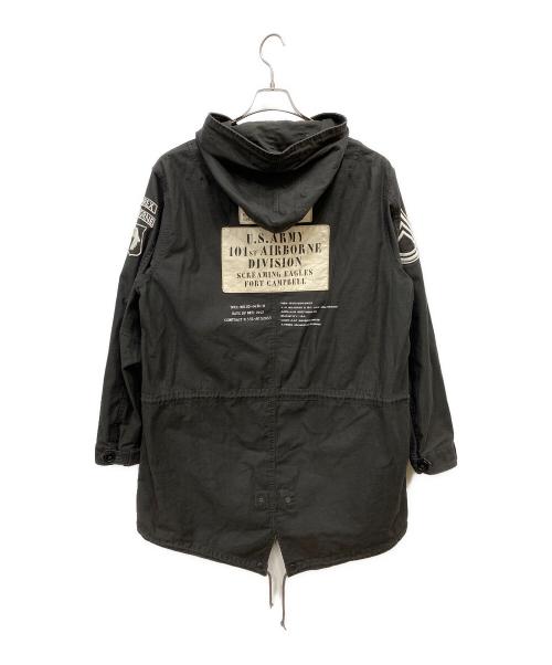 AVIREX（アヴィレックス）AVIREX (アヴィレックス) モッズコート ブラック サイズ:XLの古着・服飾アイテム