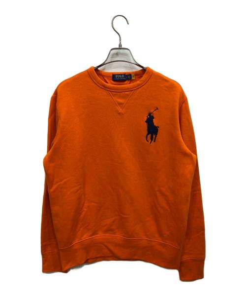 POLO RALPH LAUREN（ポロ・ラルフローレン）POLO RALPH LAUREN (ポロ・ラルフローレン) 両Vスウェット オレンジ サイズ:Sの古着・服飾アイテム