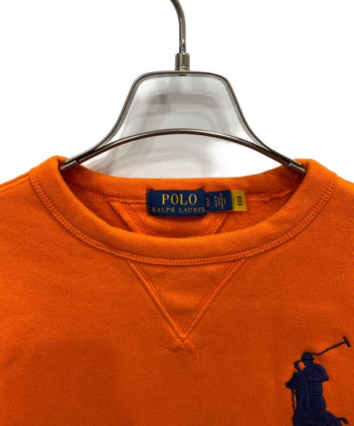 POLO RALPH LAUREN（ポロ・ラルフローレン）POLO RALPH LAUREN (ポロ・ラルフローレン) 両Vスウェット オレンジ サイズ:Sの古着・服飾アイテム