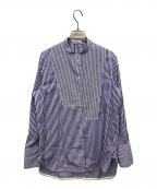 CINOHチノ）の古着「チノ ストライプブザムシャツ」｜ブルー