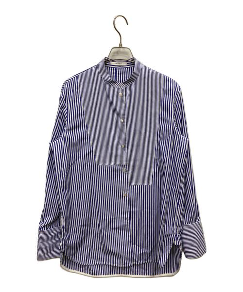 CINOH（チノ）CINOH (チノ) チノ ストライプブザムシャツ ブルー サイズ:38の古着・服飾アイテム