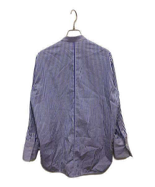 CINOH（チノ）CINOH (チノ) チノ ストライプブザムシャツ ブルー サイズ:38の古着・服飾アイテム