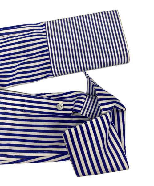 CINOH（チノ）CINOH (チノ) チノ ストライプブザムシャツ ブルー サイズ:38の古着・服飾アイテム