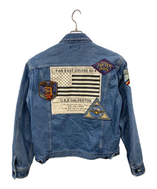 AVIREX（アヴィレックス）AVIREX (アヴィレックス) TOP GUN DENIM JACKET ブルー サイズ:Ｌの古着・服飾アイテム
