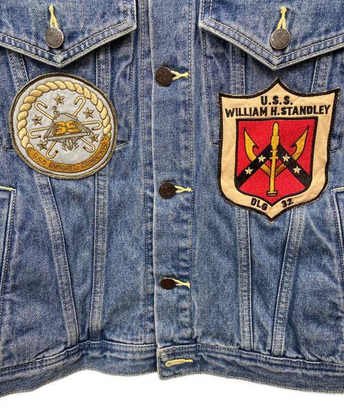 AVIREX（アヴィレックス）AVIREX (アヴィレックス) TOP GUN DENIM JACKET ブルー サイズ:Ｌの古着・服飾アイテム