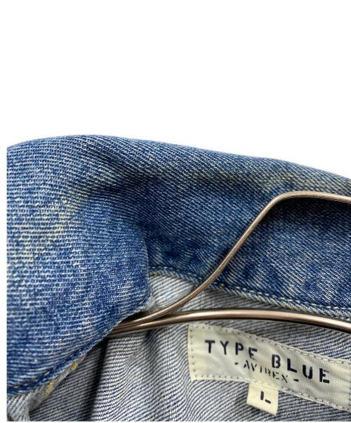 AVIREX（アヴィレックス）AVIREX (アヴィレックス) TOP GUN DENIM JACKET ブルー サイズ:Ｌの古着・服飾アイテム