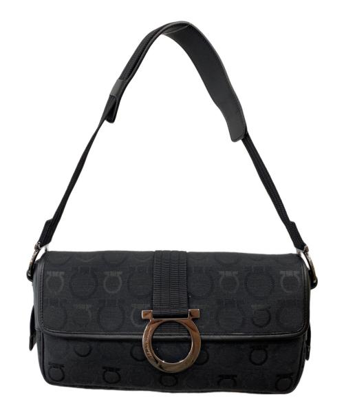 Salvatore Ferragamo（サルヴァトーレ フェラガモ）Salvatore Ferragamo (サルヴァトーレ フェラガモ) ガンチーニ ワンショルダーバッグ ブラックの古着・服飾アイテム