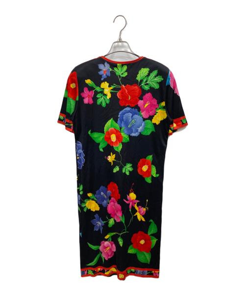 LEONARD（レオナール）LEONARD (レオナール) 花柄ワンピース ブラック サイズ:Lの古着・服飾アイテム