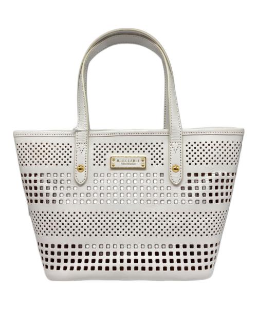 BLUE LABEL CRESTBRIDGE（ブルーレーベルクレストブリッジ）BLUE LABEL CRESTBRIDGE (ブルーレーベルクレストブリッジ) ハンドバッグ ホワイトの古着・服飾アイテム