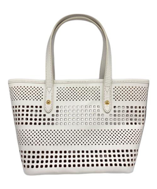 BLUE LABEL CRESTBRIDGE（ブルーレーベルクレストブリッジ）BLUE LABEL CRESTBRIDGE (ブルーレーベルクレストブリッジ) ハンドバッグ ホワイトの古着・服飾アイテム