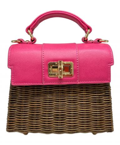 中古・古着通販】DIANA (ダイアナ) 2WAYカゴバッグ ピンク×ブラウン