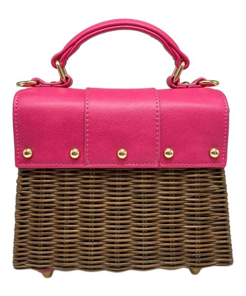 DIANA（ダイアナ）DIANA (ダイアナ) 2WAYカゴバッグ ピンク×ブラウンの古着・服飾アイテム