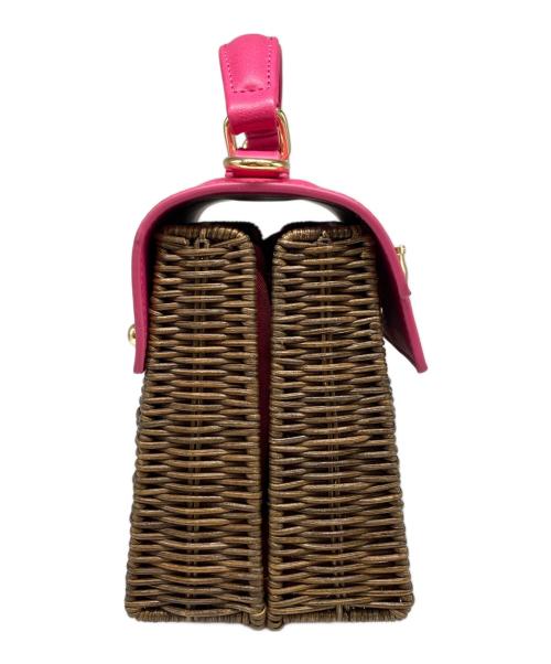 DIANA（ダイアナ）DIANA (ダイアナ) 2WAYカゴバッグ ピンク×ブラウンの古着・服飾アイテム