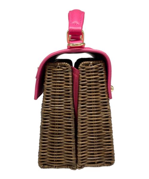 DIANA（ダイアナ）DIANA (ダイアナ) 2WAYカゴバッグ ピンク×ブラウンの古着・服飾アイテム