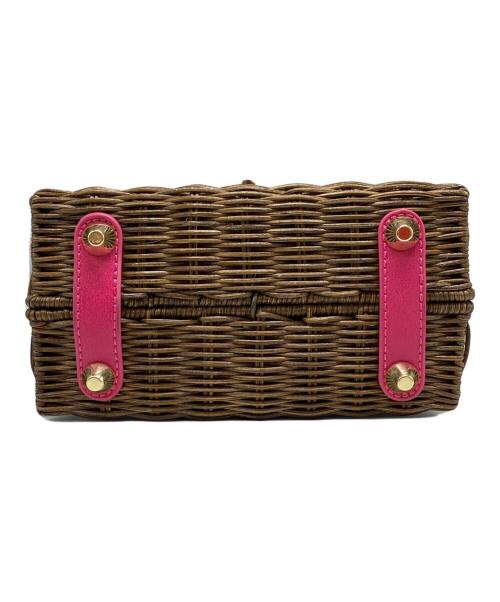 DIANA（ダイアナ）DIANA (ダイアナ) 2WAYカゴバッグ ピンク×ブラウンの古着・服飾アイテム