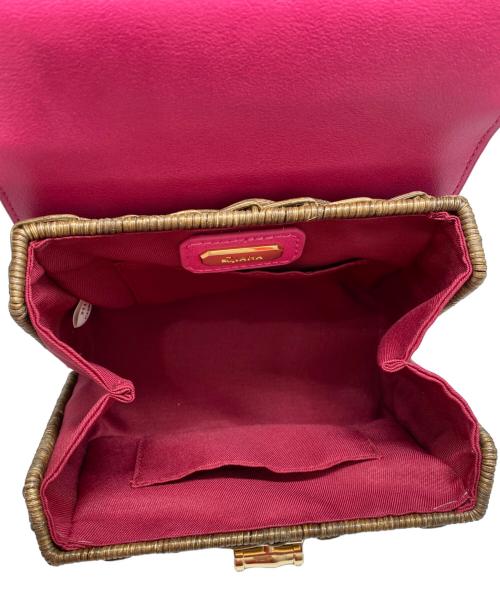 DIANA（ダイアナ）DIANA (ダイアナ) 2WAYカゴバッグ ピンク×ブラウンの古着・服飾アイテム