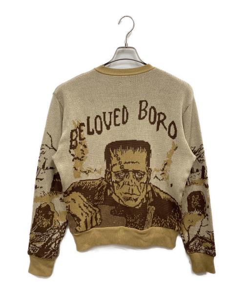 KAPITAL（キャピタル）KAPITAL (キャピタル) 8G ジャガードニット ヴィンテージクルーセーター ブラウン サイズ:3の古着・服飾アイテム