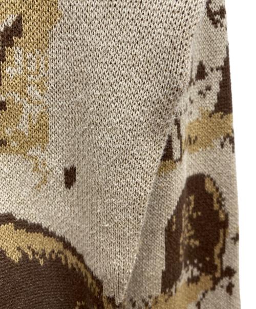 KAPITAL（キャピタル）KAPITAL (キャピタル) 8G ジャガードニット ヴィンテージクルーセーター ブラウン サイズ:3の古着・服飾アイテム