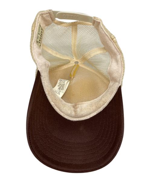 KAPITAL（キャピタル）KAPITAL (キャピタル) KO-WORKERS who’s the kneekid トラックキャップ ベージュ×ブラウンの古着・服飾アイテム