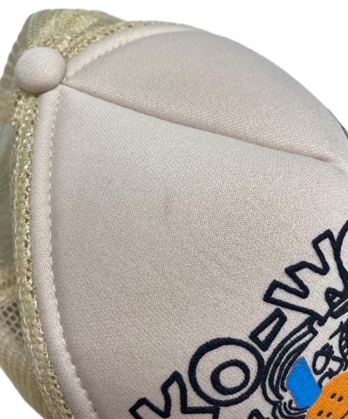 KAPITAL（キャピタル）KAPITAL (キャピタル) KO-WORKERS who’s the kneekid トラックキャップ ベージュ×ブラウンの古着・服飾アイテム