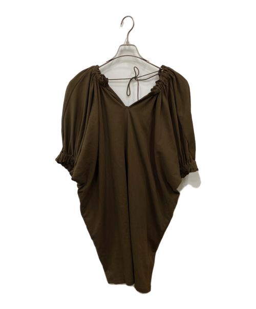 OUD（ウード）OUD (ウード) Revealing gather dress ブラウン サイズ:FREEの古着・服飾アイテム