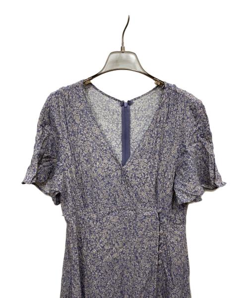 FRAY ID（フレイ アイディー）FRAY ID (フレイ アイディー) プリントカシュクールワンピース パープル サイズ:1の古着・服飾アイテム