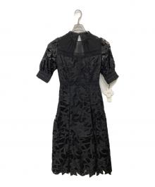 Lily Brown（リリーブラウン）の古着「フラワーレースワンピース」｜ブラック